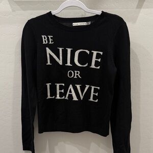 Alice + Olivia Black and White Statement Sweater